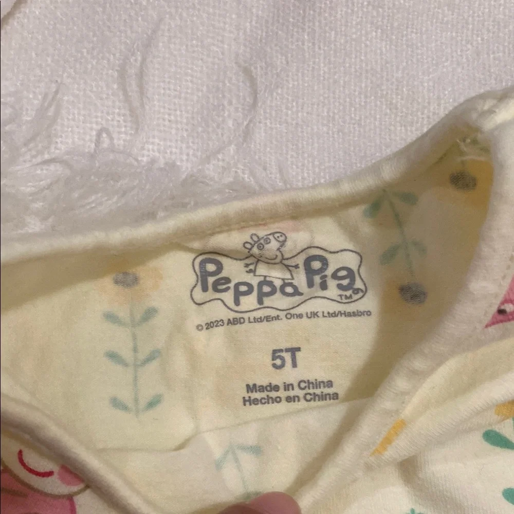 Kids Yellow Dress with Pink and Green Print - Picture 2 of 2